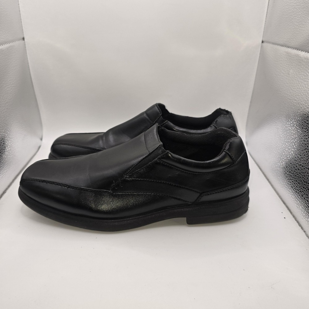 Genuine Grip Shoes Mens Size 8.5 Black Slip On Square Toe Dress Oxford 84554-001